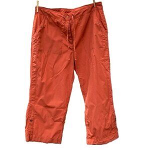 CHICOS Orange Pants Roll Up Capri Wide Leg Pants Womens XL